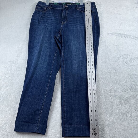 Talbots Jeans Womens Size 16W Straight Cropped Medium Wash High Rise Blue - Picture 11 of 12